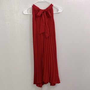 Medium, Red SHEIN halter-type pleated dress